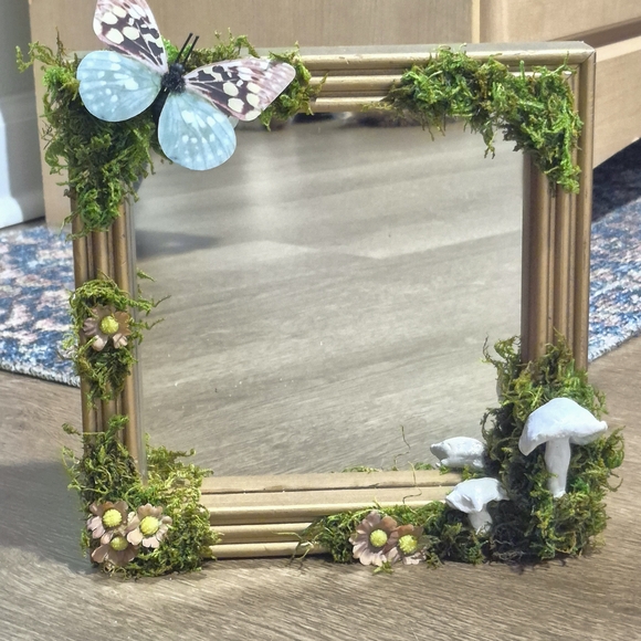 Other - Fairy Core Mirror Cottate Core Mushrooms Moss Butterfly Art Decor Unique